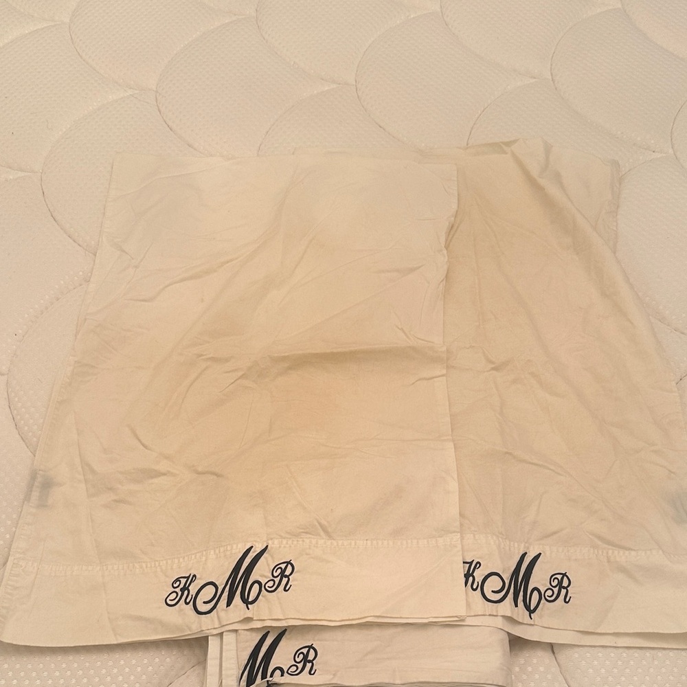 Monogrammed Pillowcase Set with Embroidered Initials